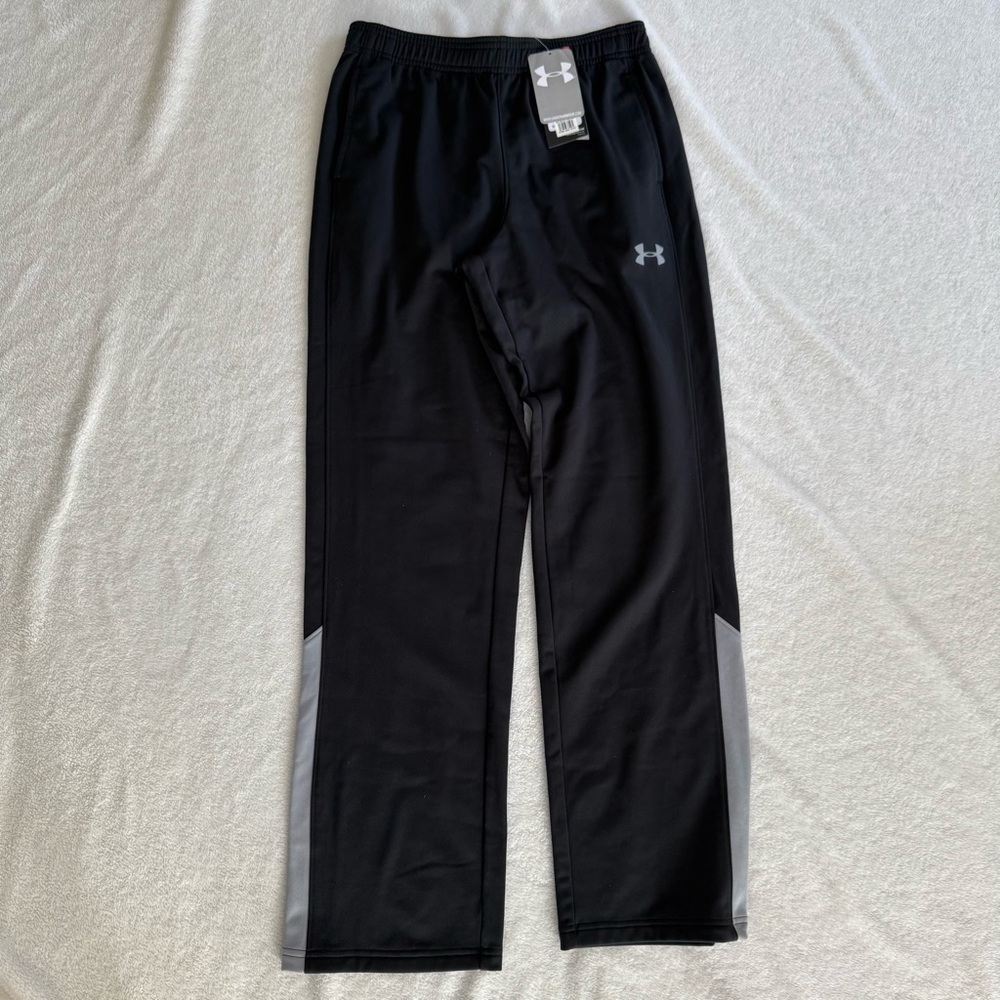 Under Armour Boys Sweatpants Black Gray Large NWT